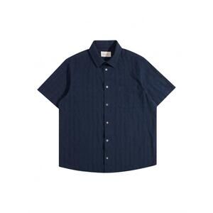 NEW FAR AFIELD men's short sleeve classic shirt in blue